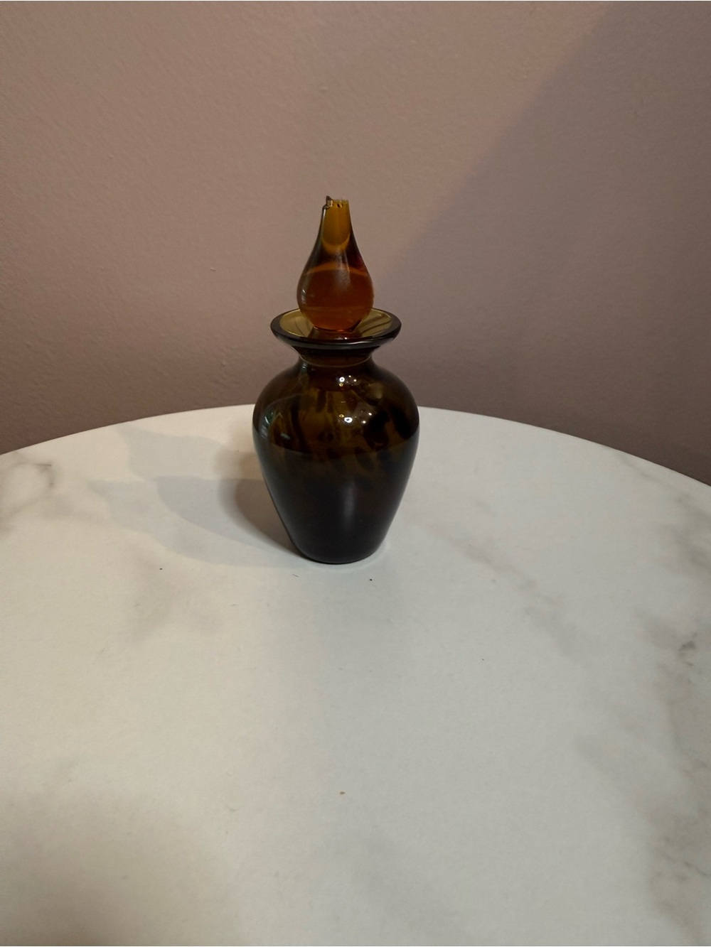 Amber Glass Perfume Bottle with Stopper